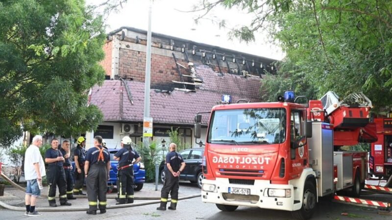 Lángok Szolnok belvárosában