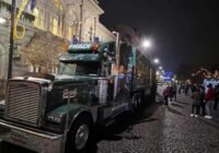 A Fradi kamion is begördült az adventi faluba