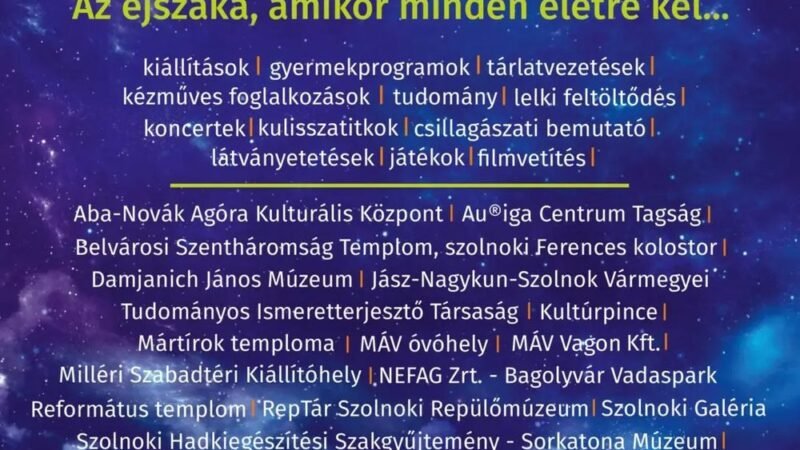 Programkavalkád a Múzeumok éjszakáján
