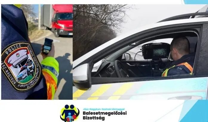 A múlt hét közlekedésrendészeti tapasztalatai Jász-Nagykun-Szolnok vármegyében