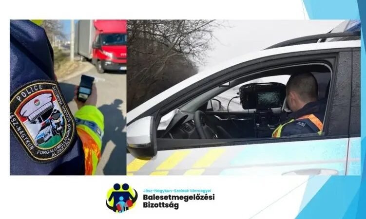 A múlt hét közlekedésrendészeti tapasztalatai Jász-Nagykun-Szolnok vármegyében
