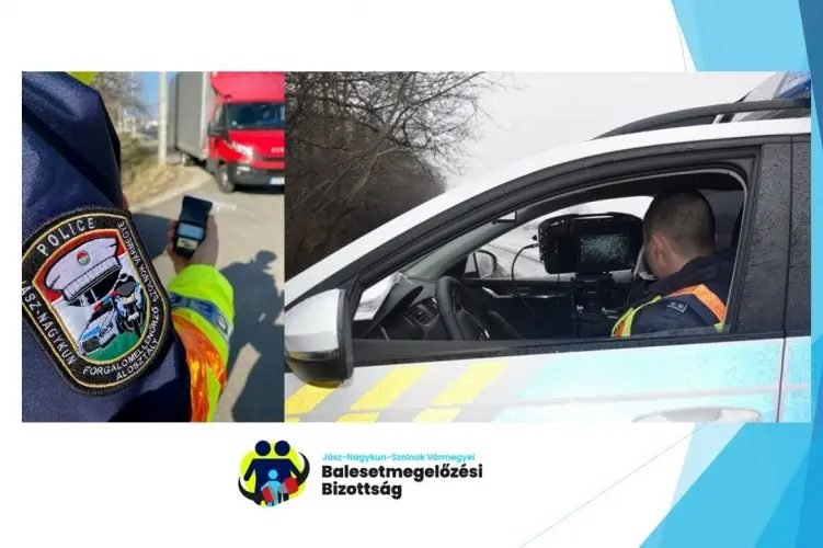 A múlt hét közlekedésrendészeti tapasztalatai Jász-Nagykun-Szolnok vármegyében